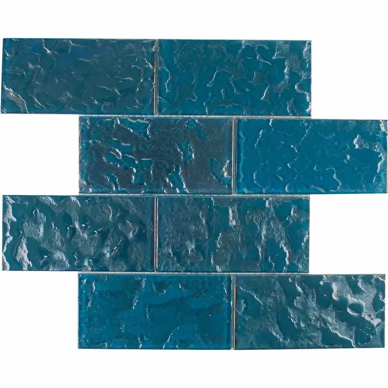 Zakynthos Iridescent Glass Mosaic Tile (3" X 6") 1