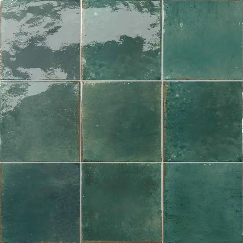 Zellij Distressed Porcelain Tile – Rainforest Tone, 6 In X 6 In 1