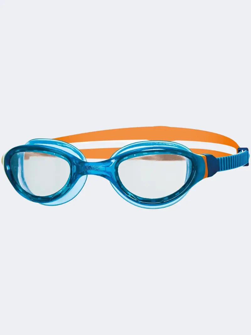 Zoggs Phantom 2.0 Kids' Swim Goggles – Blue & Orange With Clear Lens 1
