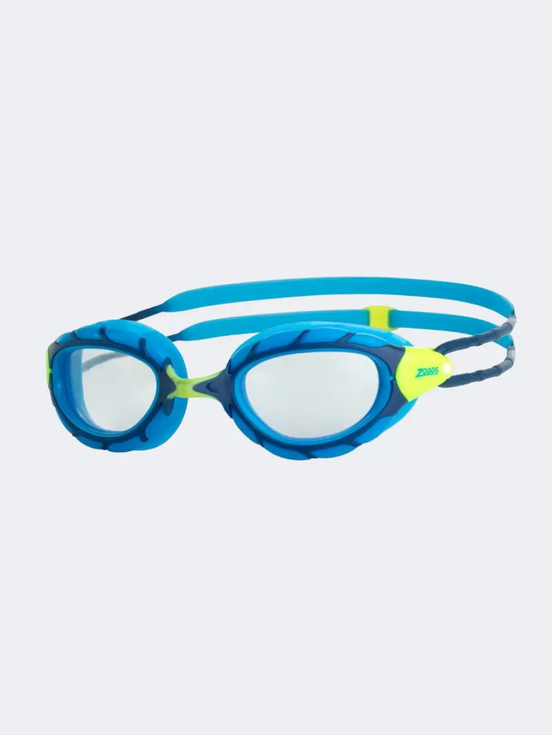 Zoggs Predator Kids' Swim Goggles – Blue, Lime, And Clear Lens 1
