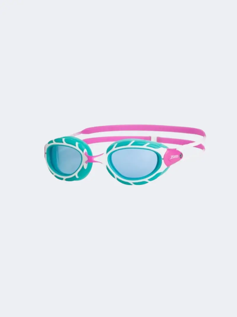Zoggs Predator Kids' Swim Goggles – Pink, Turquoise, And Blue 1